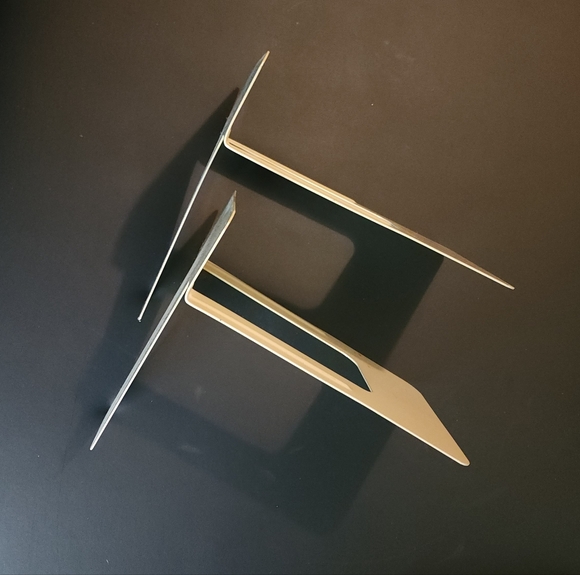 Modern Cream Metal Bookends - Picture 3 of 6